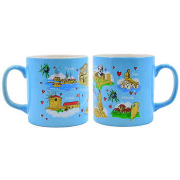 Ayvalik Region Themed Customised Serigraphy Printed Ceramic Mug 82x90 mm - 6