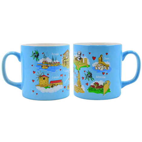 Ayvalik Region Themed Customised Serigraphy Printed Ceramic Mug 82x90 mm - 6