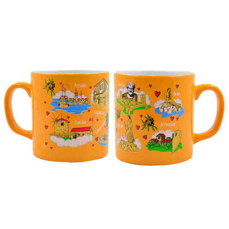 Ayvalik Region Themed Customised Serigraphy Printed Ceramic Mug 82x90 mm - 7