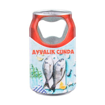 Ayvalik Themed Customised UV Printed Coca Cola Bottle Shape Plastic Base Bottle Opener 43x80 mm - 3