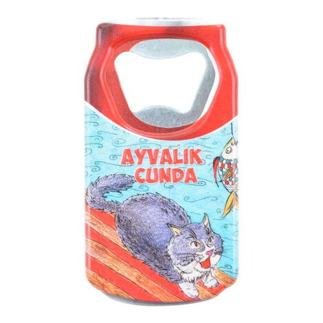 Ayvalik Themed Customised UV Printed Coca Cola Bottle Shape Plastic Base Bottle Opener 43x80 mm - 5