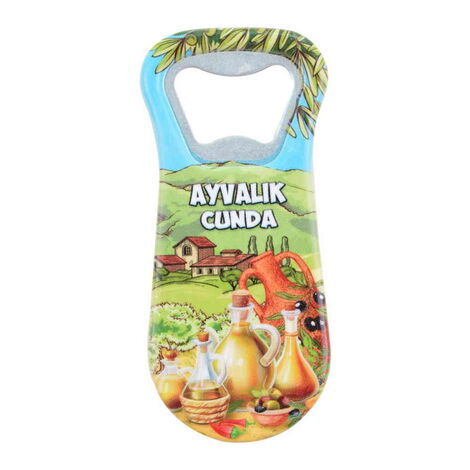 Ayvalik Themed Customised Uv Printed Plastic Base Plastic Base Bottle Opener 95x43 mm - 3