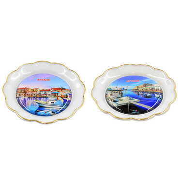 Ayvalik Themed Epoxy Dome Plate Shaped Souvenir Fridge Magnet 73 mm - 5