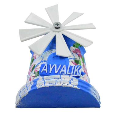 Ayvalik Themed Marine Themed Windmill Travel Fridge Magnet - 4