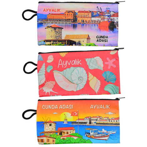 Ayvalik Themed Turkish Woven Wallet 183x97x8 mm - 2