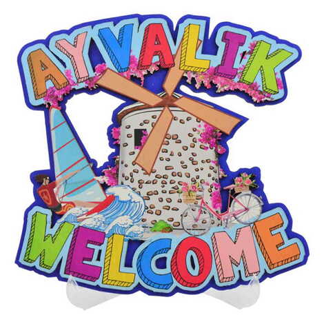 Ayvalik Themed Wooden Customised Door Sign Board 200x290 Mm - 5