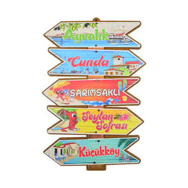 Ayvalik Themed Wooden Customised Door Sign Board 200x290 Mm - 8