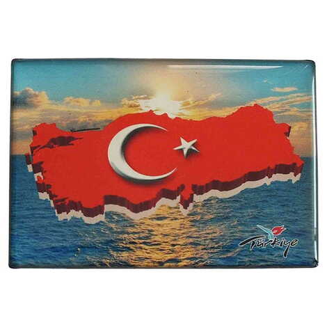 Toptan Bayrak Temalı Myros Dikdörtgen Magnet 80x55 mm - 5