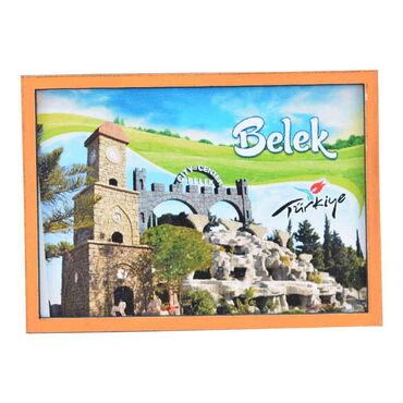 Toptan Belek Temalı C Serisi Resimli Ahşap Magnet 90x120 mm - 31