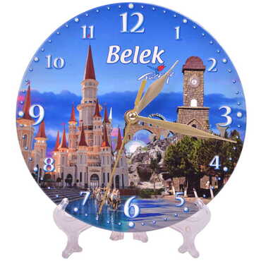 Toptan Belek Temalı 20 Cm.serami̇k Saat Parlak - 4