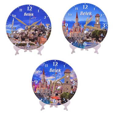 Belek Themed Ceramic Wall Clock 20 Cm - 2