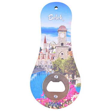 Belek Themed Classic Shaped Printed MDF Wooden Bottle Opener 170x79 mm - 5