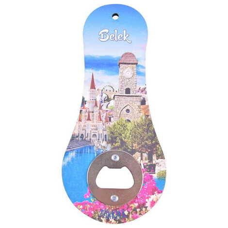 Belek Themed Classic Shaped Printed MDF Wooden Bottle Opener 170x79 mm - 5