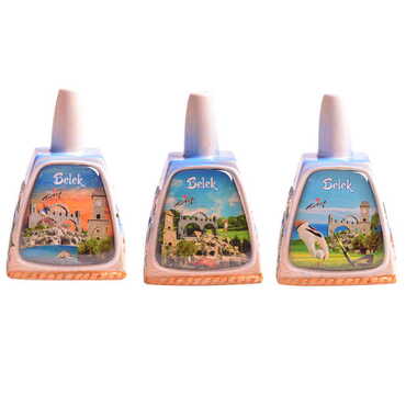 Belek Themed Collectible Souvenir Turkish Ceramic Bell - 2