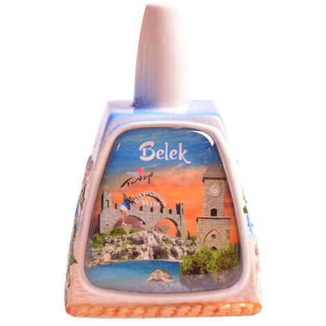 Belek Themed Collectible Souvenir Turkish Ceramic Bell - 3