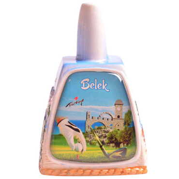 Belek Themed Collectible Souvenir Turkish Ceramic Bell - 4