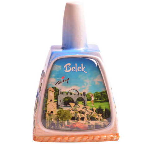 Belek Themed Collectible Souvenir Turkish Ceramic Bell - 5