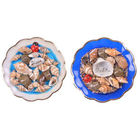 Belek Themed Customised Sea Shell Plate Magnet 73 Mm - 2