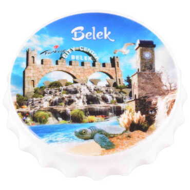 Belek Themed Customised Uv Printed Bottle Cap Shaped Plastic Base Bottle Opener 63x15 mm - 3