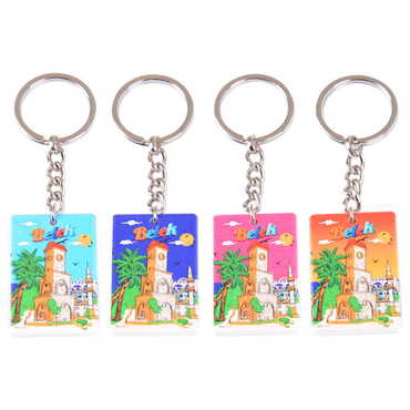 Belek Themed Customised UV Printed Plastic Base Rectangle Keyring 31x106 mm - 2