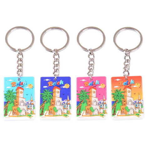 Belek Themed Customised UV Printed Plastic Base Rectangle Keyring 31x106 mm - 2