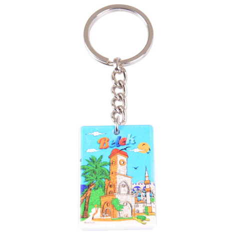 Belek Themed Customised UV Printed Plastic Base Rectangle Keyring 31x106 mm - 5