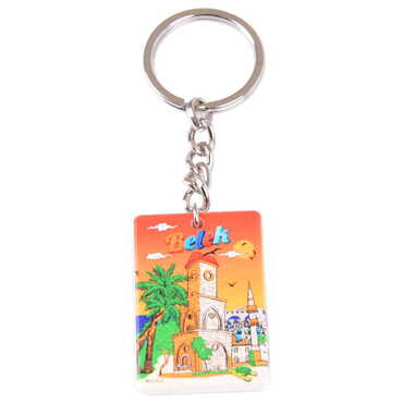 Belek Themed Customised UV Printed Plastic Base Rectangle Keyring 31x106 mm - 6