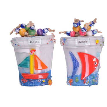 Belek Themed Glass Bead Pot Magnet 13 - 2