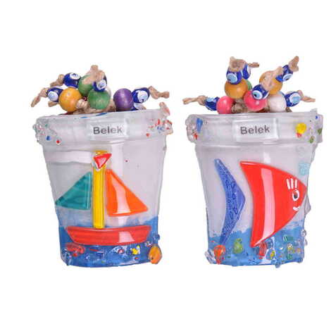 Belek Themed Glass Bead Pot Magnet 13 - 2