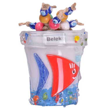 Belek Themed Glass Bead Pot Magnet 13 - 4