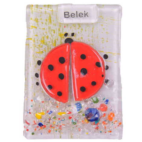 Belek Themed Glass Fridge Magnet - 4