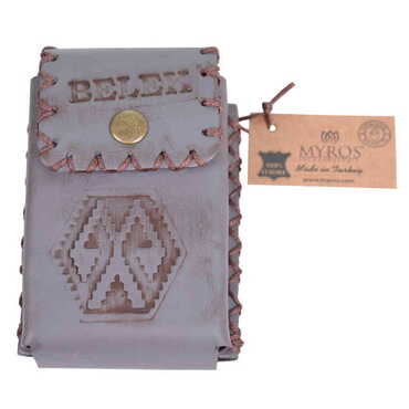 Belek Themed Leather Cigarette Case - 3