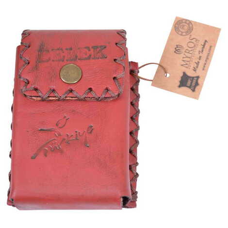 Belek Themed Leather Cigarette Case - 11