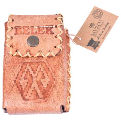 Belek Themed Leather Cigarette Case - 16