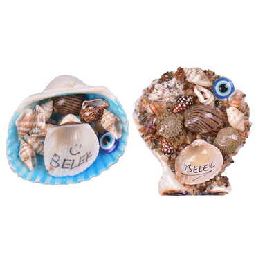 Belek Themed Sea Shell Souvenir Fridge Magnet - 3