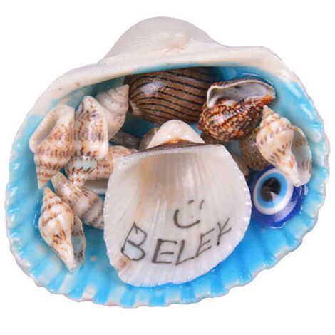 Belek Themed Sea Shell Souvenir Fridge Magnet - 5