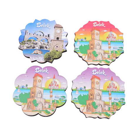 Belek Themed Wooden Customised Souvenir Coaster Set of 2 pcs 90 mm - 2