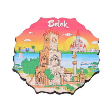 Belek Themed Wooden Customised Souvenir Coaster Set of 2 pcs 90 mm - 3