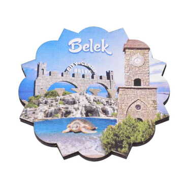 Belek Themed Wooden Customised Souvenir Coaster Set of 2 pcs 90 mm - 5