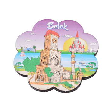 Belek Themed Wooden Customised Souvenir Coaster Set of 2 pcs 90 mm - 7