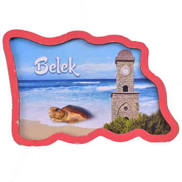 Belek Themed Wooden Cute Animals Souvenşr Fridge Magnet Serie C 90x120 mm - 5