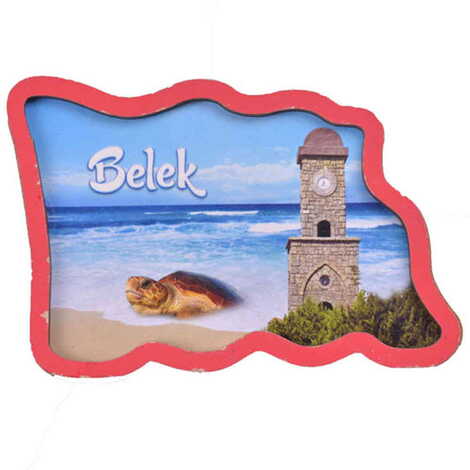 Belek Themed Wooden Cute Animals Souvenşr Fridge Magnet Serie C 90x120 mm - 5