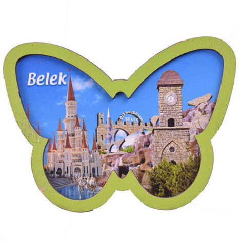 Belek Themed Wooden Cute Animals Souvenşr Fridge Magnet Serie C 90x120 mm - 7