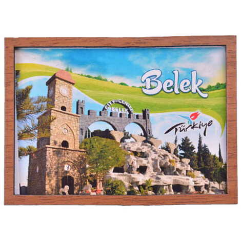 Belek Themed Wooden Cute Animals Souvenşr Fridge Magnet Serie C 90x120 mm - 8