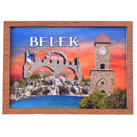 Belek Themed Wooden Cute Animals Souvenşr Fridge Magnet Serie C 90x120 mm - 9