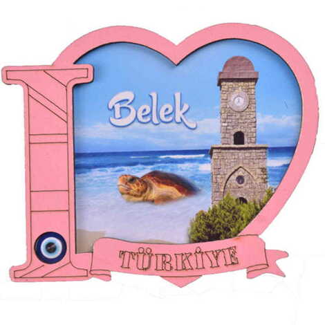 Belek Themed Wooden Cute Animals Souvenşr Fridge Magnet Serie C 90x120 mm - 10