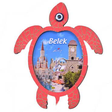 Belek Themed Wooden Cute Animals Souvenşr Fridge Magnet Serie C 90x120 mm - 12