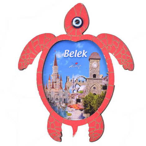 Belek Themed Wooden Cute Animals Souvenşr Fridge Magnet Serie C 90x120 mm - 12