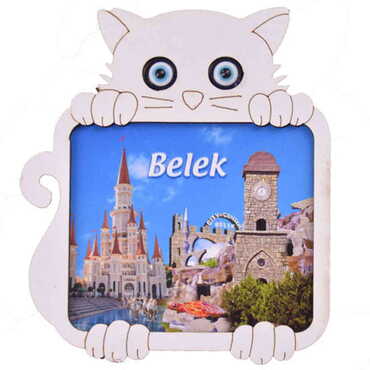 Belek Themed Wooden Cute Animals Souvenşr Fridge Magnet Serie C 90x120 mm - 14