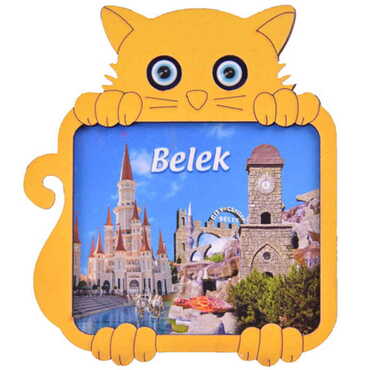 Belek Themed Wooden Cute Animals Souvenşr Fridge Magnet Serie C 90x120 mm - 15